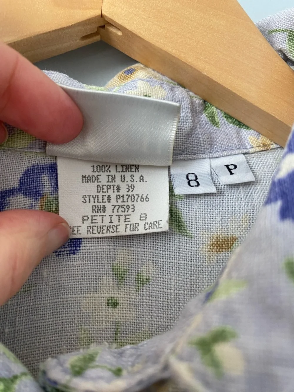 Match Sleeveless Linen Tunic with a 3/4 Button & collar Dress 8P - Picture 6 of 6